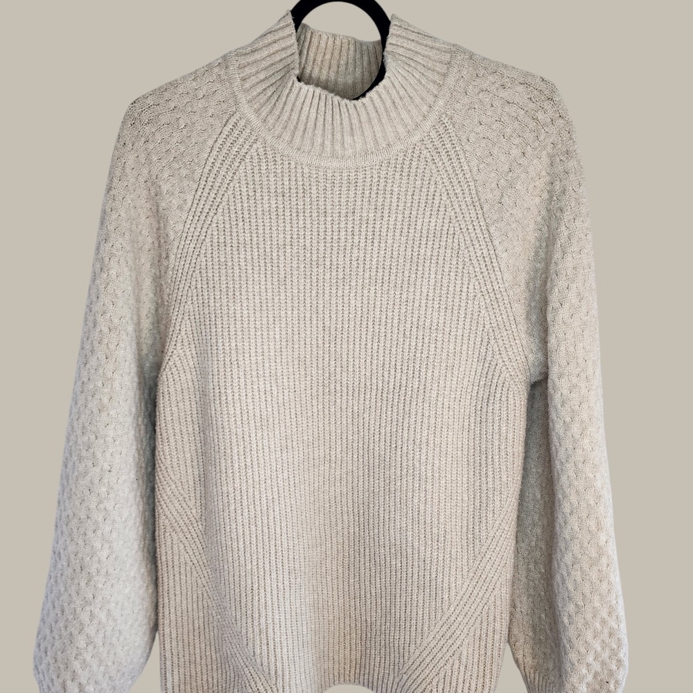 Calvin Klein - Cream - Cotton Chunky Cable sweater L/XL